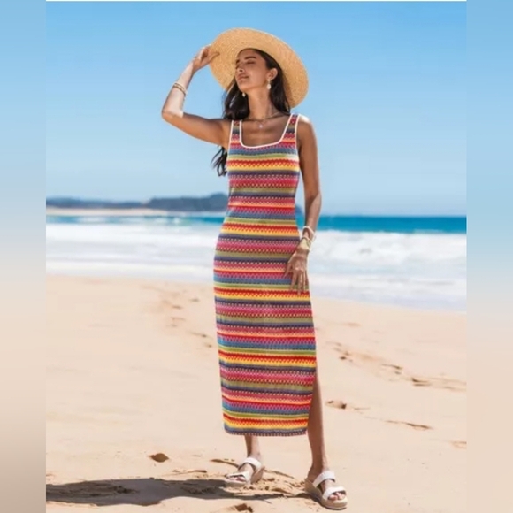 Cupshe Multicolored Maxi Dress Size Small - Picture 2 of 7